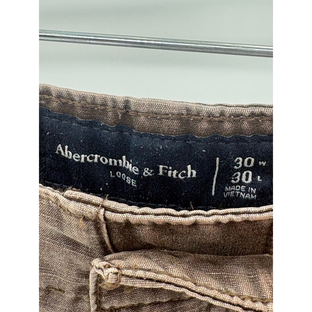 Abercrombie & Fitch Pants Ripstop Loose Men 30x28 Brown Hike Work Heavyweight - Picture 3 of 10